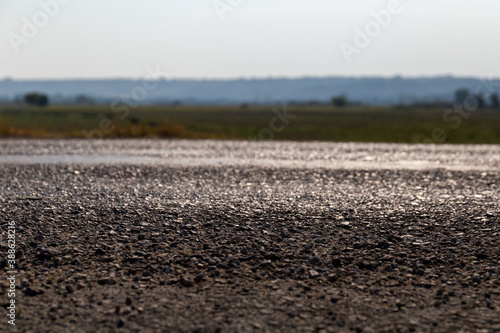asphalt road focused in landscape