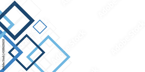 Abstract blue white background with square shapes 