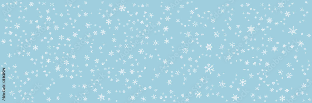 Red white blue christmas background with snowflakes. Vector illustration