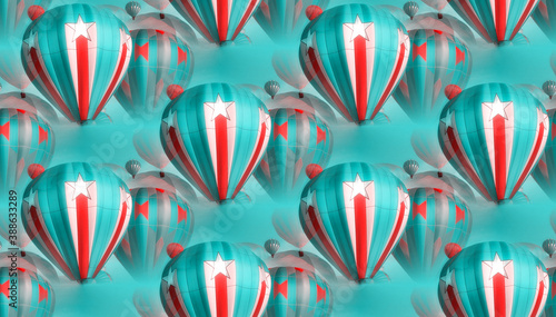 Hot air balloons seamless repeat
