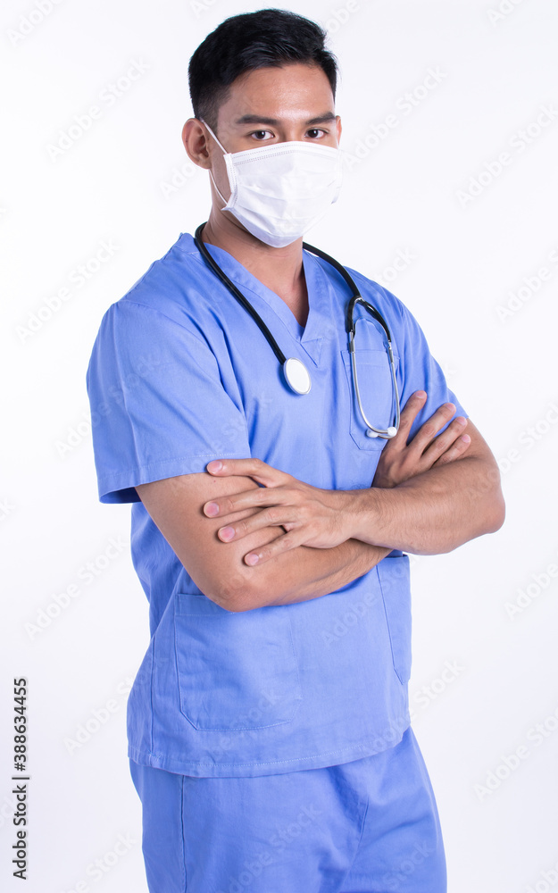 Asian doctor show how to wear mask to protect virus Asian doctor show how to wear mask to protect virus