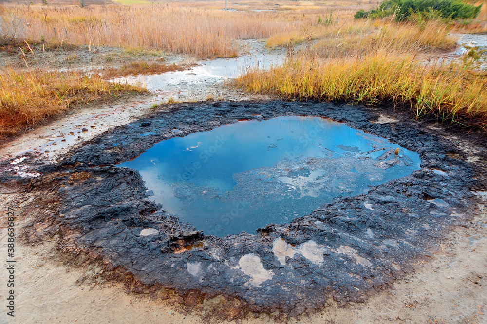 Mud volcano closeup in Starunia Ukraine Mud volcano closeup in Starunia Ukraine