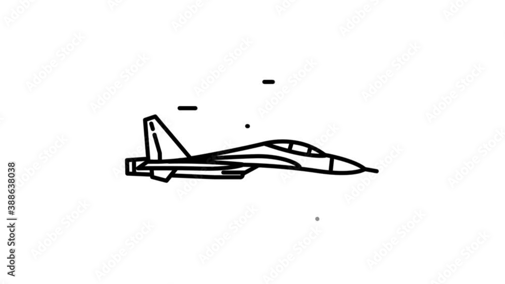Su-30 line icon on the Alpha Channel Su-30 line icon on the Alpha Channel