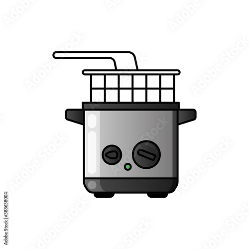 vector home deep fryer for cooking french fries
