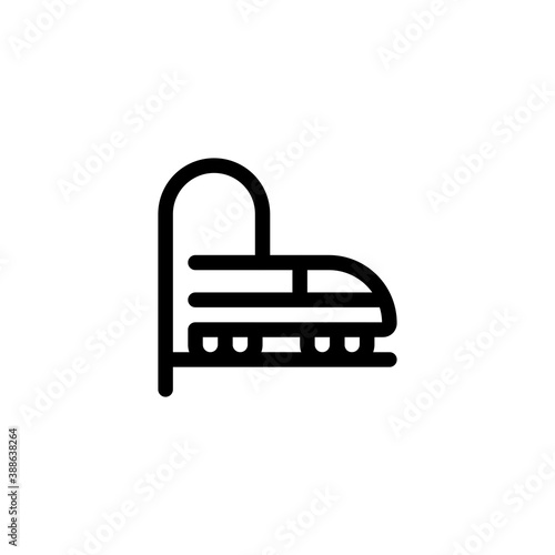 Train intercity high speed cross tunnel Icon, Logo, Vector