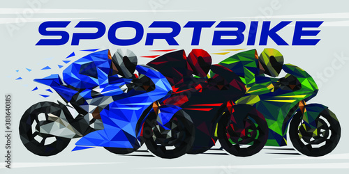 Granprix Race Championship. Polygon Vector EPS10