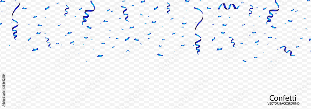 Blue confetti isolated. vector illustration Blue confetti isolated. vector illustration