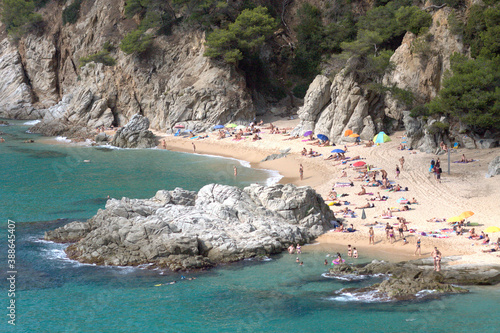 overlooking the beach at Playa Cala Sa Boadella photo