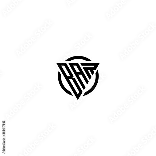 Initial letter BAR triangle monogram clean modern simple logo