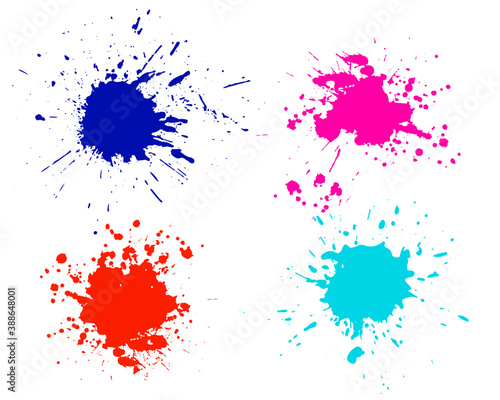 Grunge splatters Abstract ink splashe text banners