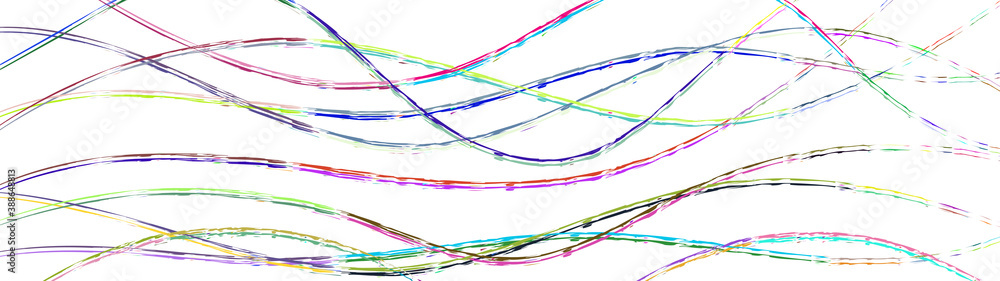 Abstract background of wavy intertwining colored lines on white Abstract background of wavy intertwining colored lines on white