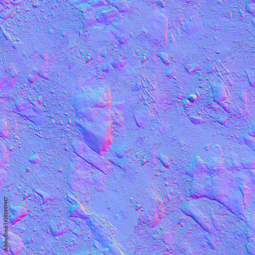 Cuadro en lienzo 8K rock ground roughness texture, height map or specular for Imperfection map fo