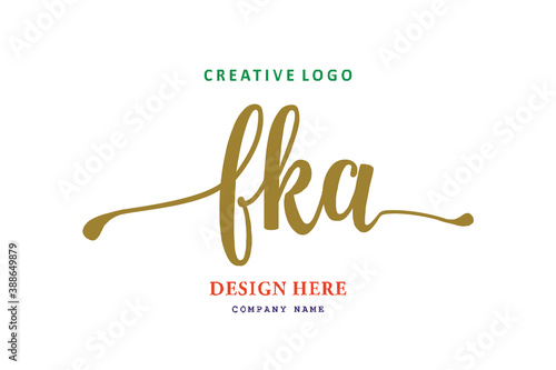 FKA lettering logo is simple, easy to understand and authoritative