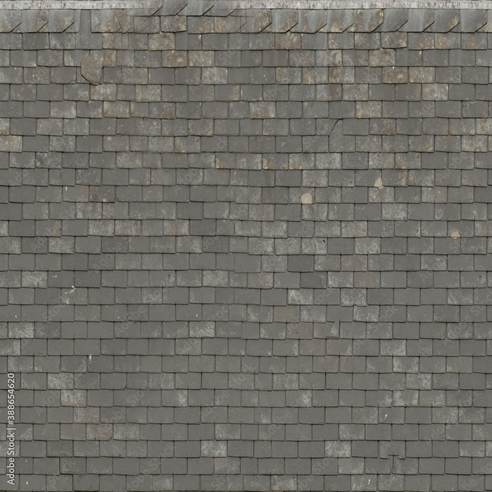Naklejka premium 8K roof slate tiles Diffuse and Albedo map for 3d materials