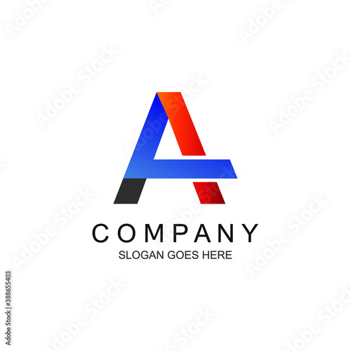 Letter a logo design vector