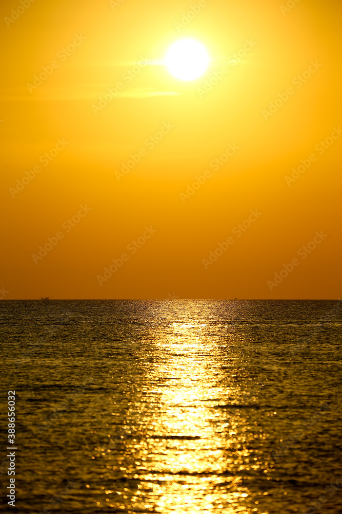 sunset over the sea