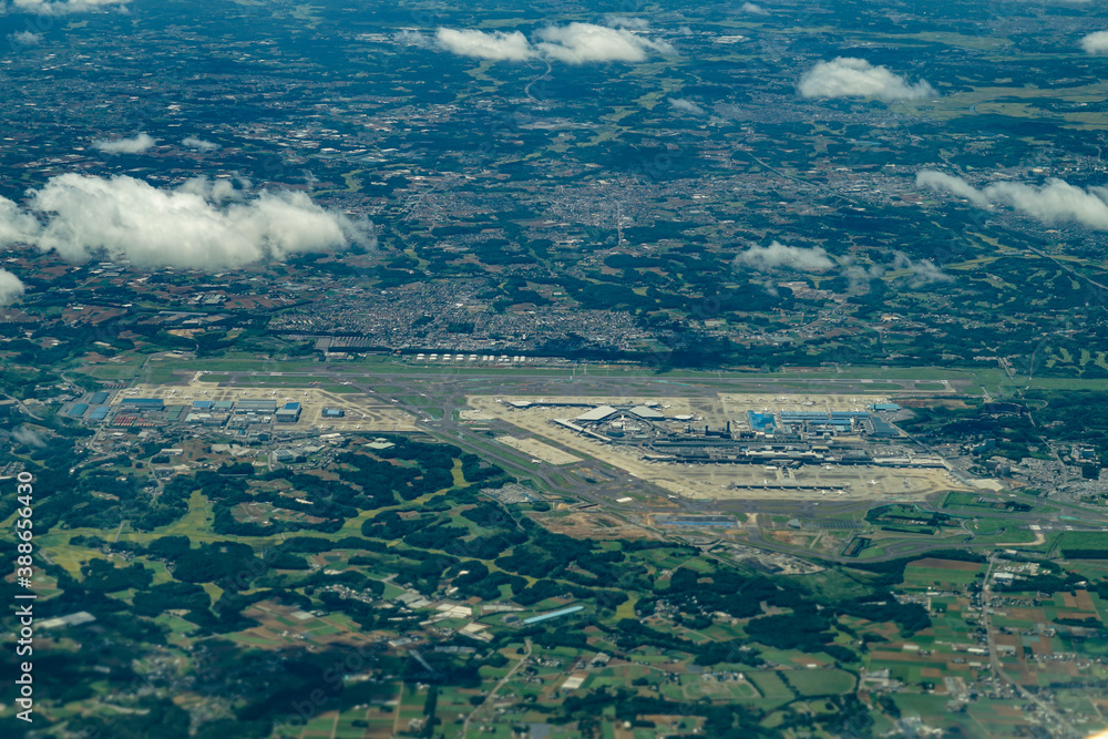成田国際空港（飛行機から撮影）