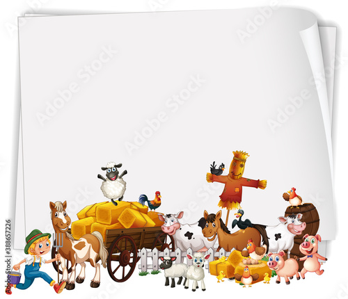 Happy farm animal banner