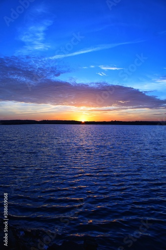 sunset over the sea