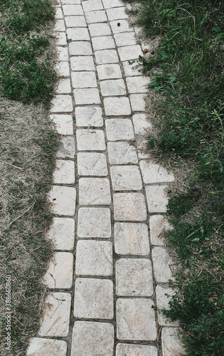 beautiful stone path leading into the distance © Mariya