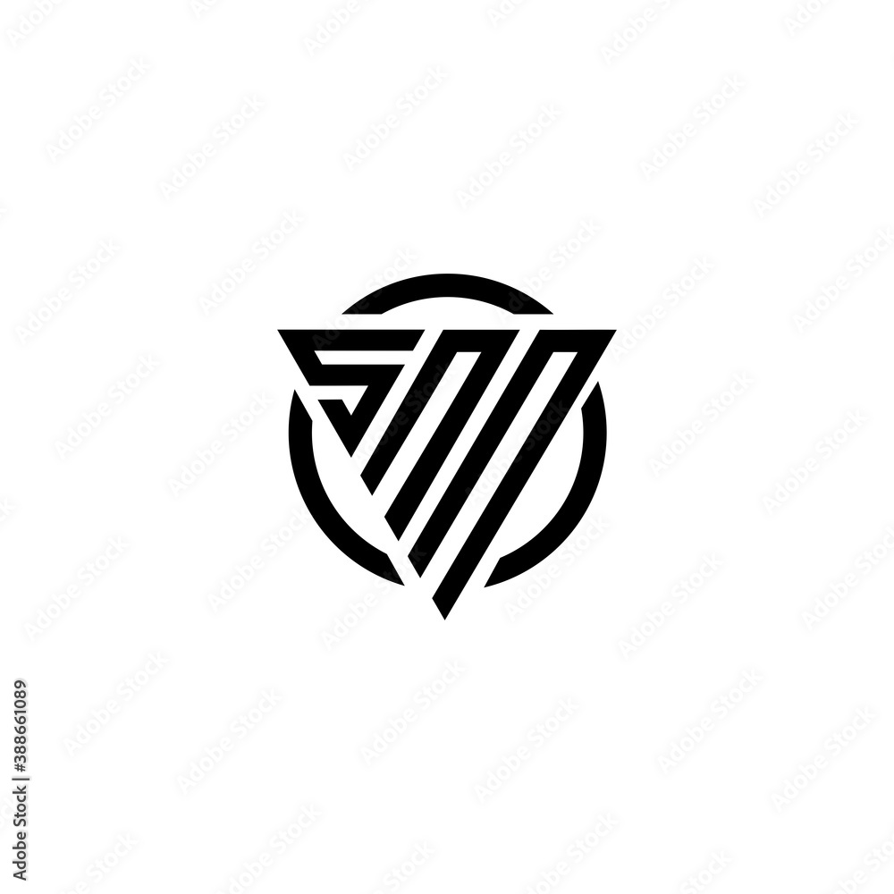 Initial letter SNN triangle monogram clean modern simple logo Initial letter SNN triangle monogram clean modern simple logo