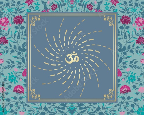 aum syllable , paisley design ,Hinduism , India	