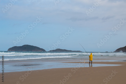 Pescaria em Florianópolis, Praia do Santinho, praia tropical, Santa Catarina, Brasil, florianopolis, 