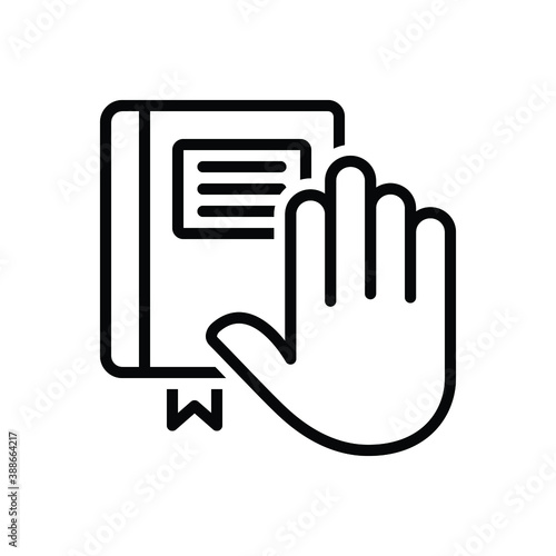 Black line icon for swear