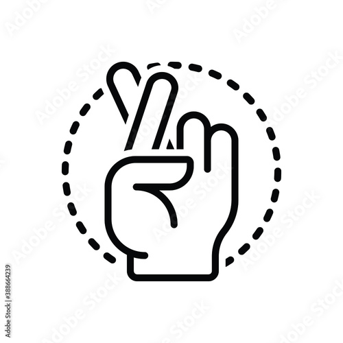 Black line icon for swear