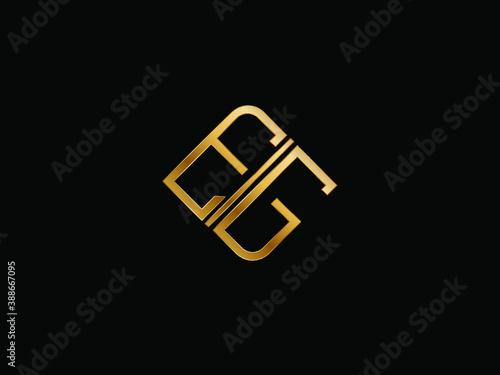 EG box Shape Letter logo Design.