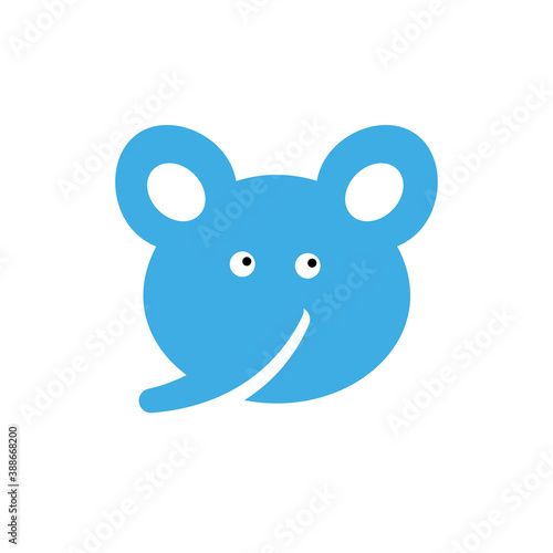 pin drawing of cute animal face cartoon color illustration design vector