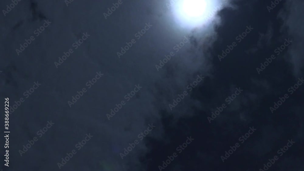 Time lapse moon with white cloud Time lapse moon with white cloud