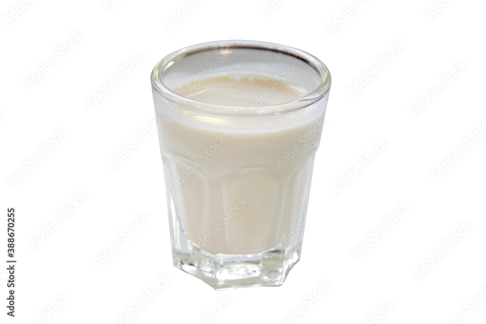 Fresh milk in glass isolated on white. Fresh milk in glass isolated on white.