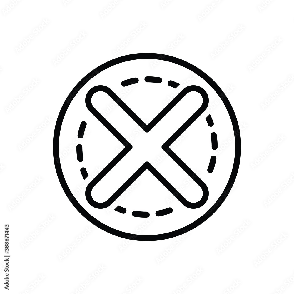 Black line icon for close Black line icon for close