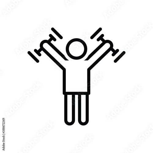 Wallpaper Mural Black line icon for strengthen Torontodigital.ca