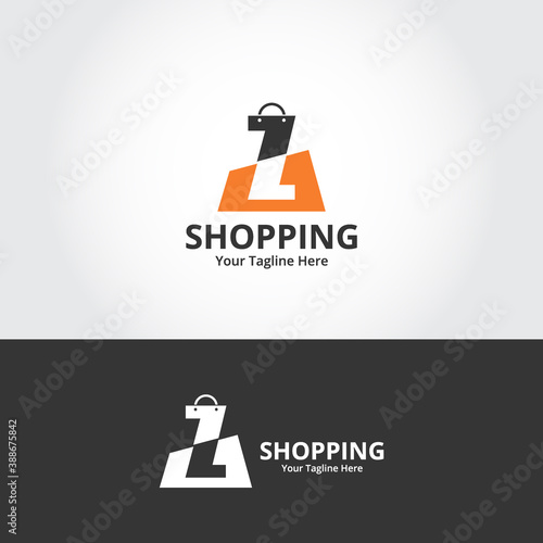 Initial  Z Shop Logo designs Template. Illustration vector graphic of  letter and shop bag combination logo design concept. Perfect for Ecommerce,sale, discount or store web element. Company emblem