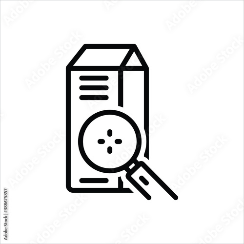Black line icon for closely