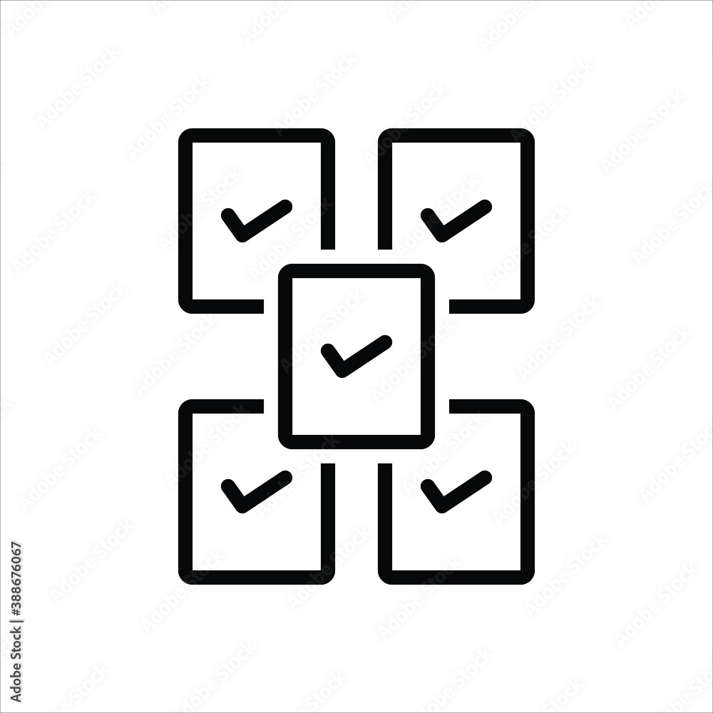 Black line icon for every Black line icon for every