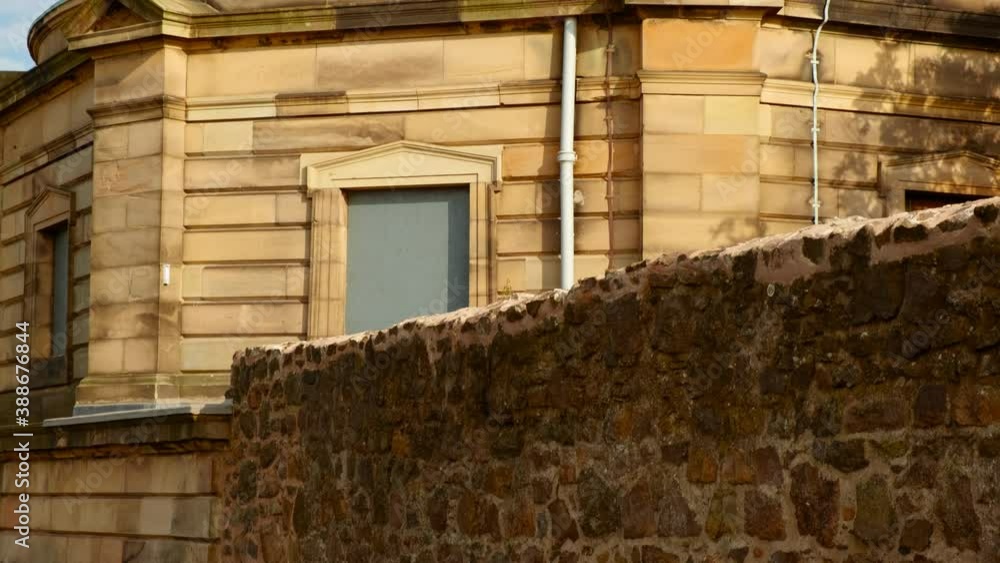 Close-up of the City Observatory, an astronomical observatory on Calton Hill in Edinburgh, Scotland, UK, built in 1776 Close-up of the City Observatory, an astronomical observatory on Calton Hill in Edinburgh, Scotland, UK, built in 1776