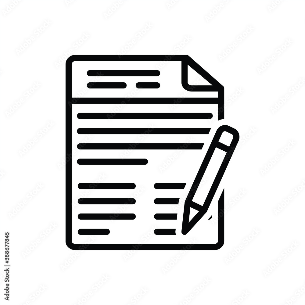 Black line icon for article Black line icon for article