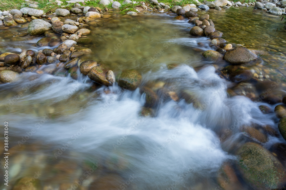 the river in the mountains, mountain stream