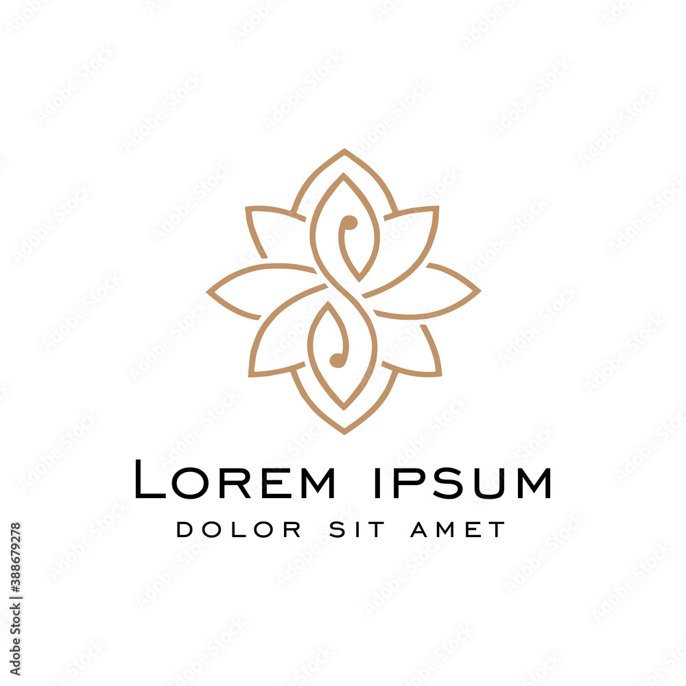 decorative flower concept vector logo design
decorative flower concept vector logo design