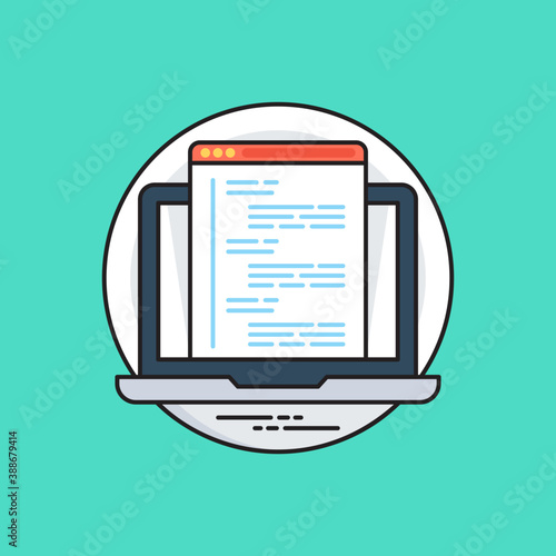 
Mobile app development flat design icon 
