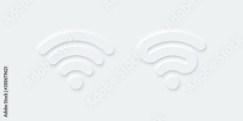 Wifi icon vector sign isolated on white background. Flat vector