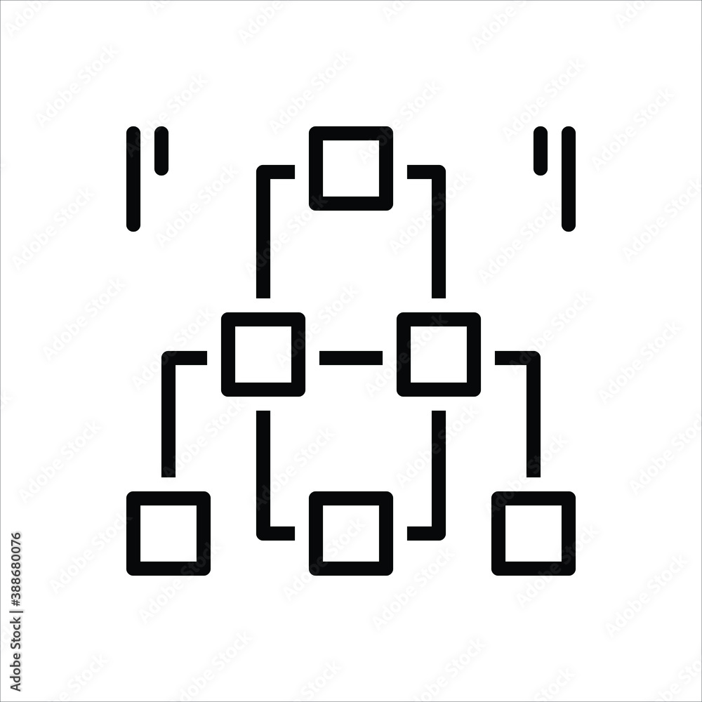 Black line icon for framework Black line icon for framework