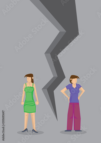Concept of friends argument. Vector illustration.