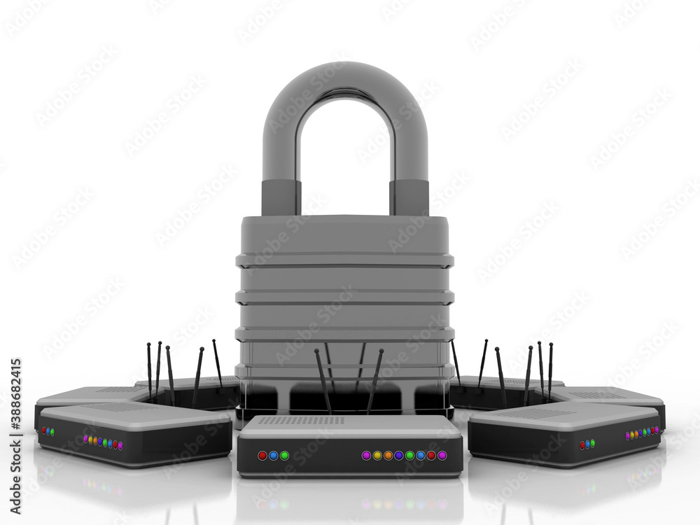 3d rendering Transmitter wi-fi with lock
3d rendering Transmitter wi-fi with lock