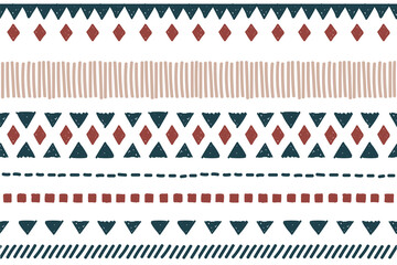 Fotobehang Boho stijl patronen Etnisch tribal patroon Azteekse stijl  © Good Goods