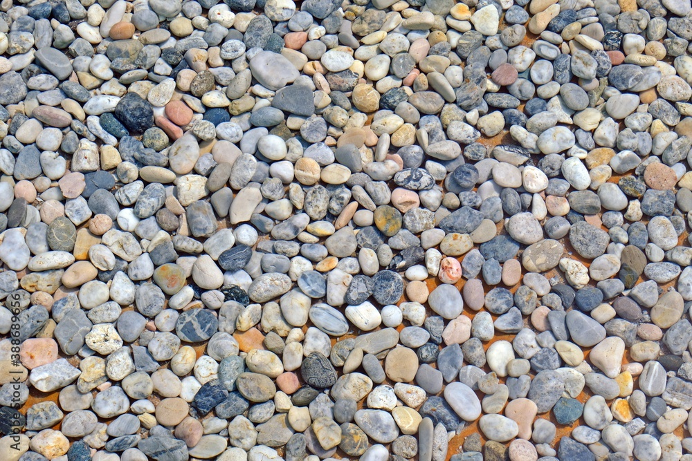 River rock pebble stones under clear water in the pool. River rock pebble stones under clear water in the pool.