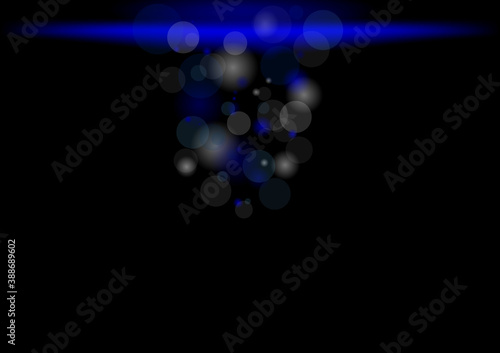 青　黒　照明　玉ボケ　背景　壁紙　blue　bokeh background